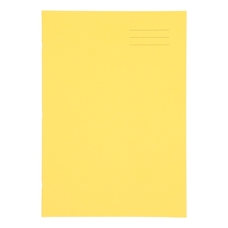 A4+ Exercise Book 24 Page, Plain, Yellow - Pack of 50